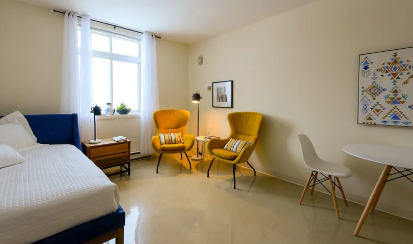 Unités et chambres spacieuses décorés avec goût